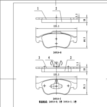 24692 best price brake pads brake pads low dust car brake pads for mercedes benz